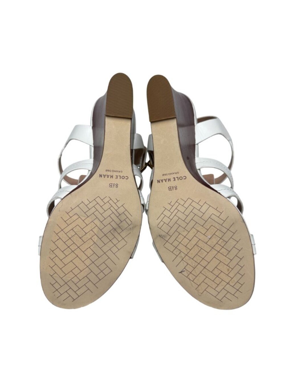 NEW Cole Haan Josie Fisherman Wedge Sandal Women's Cream Leather Strap 8.5B NWOB - Picture 8 of 9